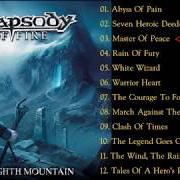 Le texte musical MARCH AGAINST THE TYRANT de RHAPSODY OF FIRE est également présent dans l'album The eighth mountain (2019)