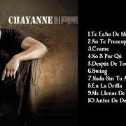Le texte musical TE ECHO DE MENOS de CHAYANNE est également présent dans l'album Cautivo (2005)