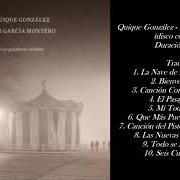Le texte musical EL PASAJERO de QUIQUE GONZÁLEZ est également présent dans l'album Las palabras vividas (2019)