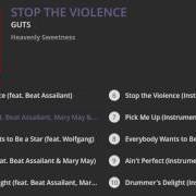 Le texte musical STOP THE VIOLENCE de GUTS est également présent dans l'album Stop the violence (2017)