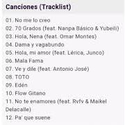 Le texte musical FLOW GITANO de NYNO VARGAS est également présent dans l'album El efecto nyno... continuará (2021)
