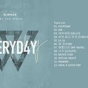 Le texte musical RAINING de WINNER est également présent dans l'album Everyd4y (2018)