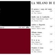 Le texte musical EL PORTAVA I SCARP DEL TENNIS de ENZO JANNACCI est également présent dans l'album La milano di enzo jannacci (1964)