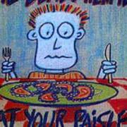 Le texte musical TWO FEET OFF THE GROUND de DEAD MILKMEN est également présent dans l'album Eat your paisley (1986)