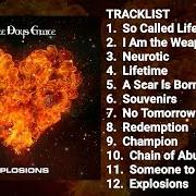 Le texte musical SO CALLED LIFE de THREE DAYS GRACE est également présent dans l'album Explosions (2022)