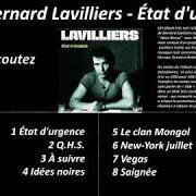 Le texte musical IDÉES NOIRES de BERNARD LAVILLIERS est également présent dans l'album Etat d'urgence (1999)