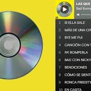 Le texte musical BYE ME FUI de BAD BUNNY est également présent dans l'album Las que no iban a salir (2020)