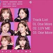 Le texte musical LUV ME de TWICE est également présent dans l'album One more time (2017)