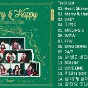 Le texte musical ??? TURTLE de TWICE est également présent dans l'album Merry & happy (2017)