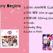 Le texte musical CANDY BOY de TWICE est également présent dans l'album The story begins (2015)