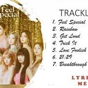 Le texte musical RAINBOW de TWICE est également présent dans l'album Feel special (2019)