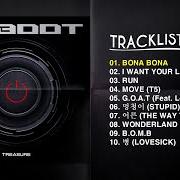 Le texte musical BONA BONA de TREASURE est également présent dans l'album Reboot (2023)