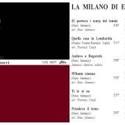 Le texte musical QUELLA COSA IN LOMBARDIA de ENZO JANNACCI est également présent dans l'album La milano di enzo jannacci (1964)