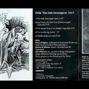 Le texte musical THE DARK DREAMQUEST de EVOL est également présent dans l'album The dark dreamquest part i (1994)
