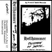 Le texte musical BLOOD INSANITY de HELLHAMMER est également présent dans l'album Triumph of death - demo (1983)